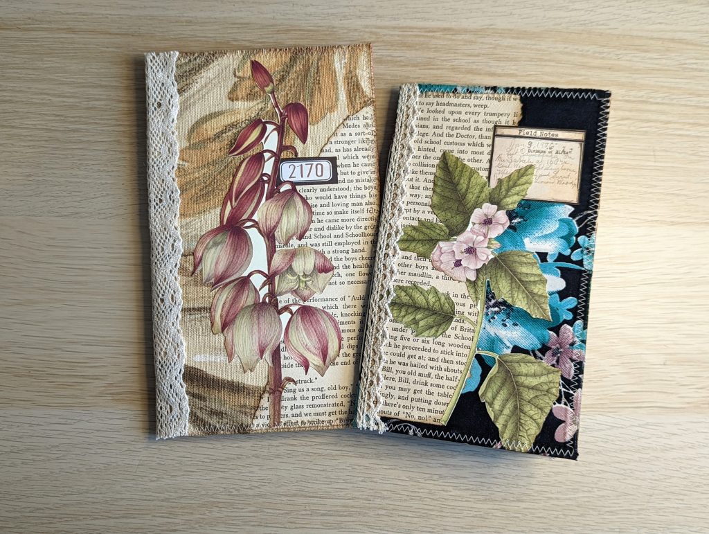 Botanical paper bag journals