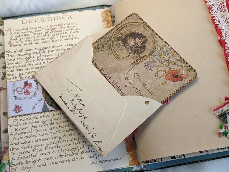 Vintage Christmas envelope