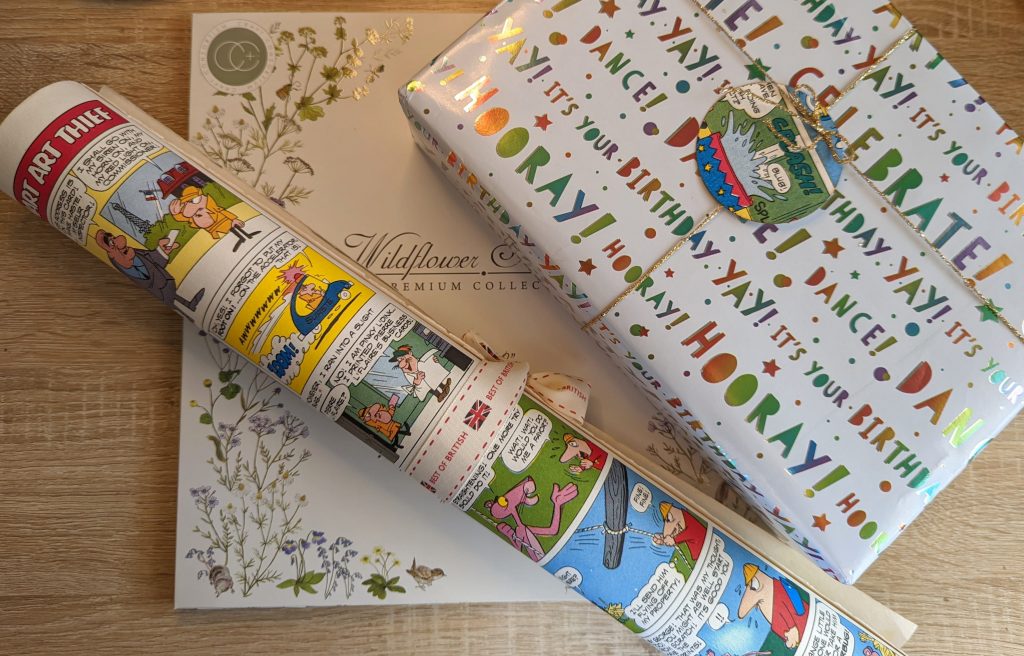 DIY Wrapping Paper Using Book Pages