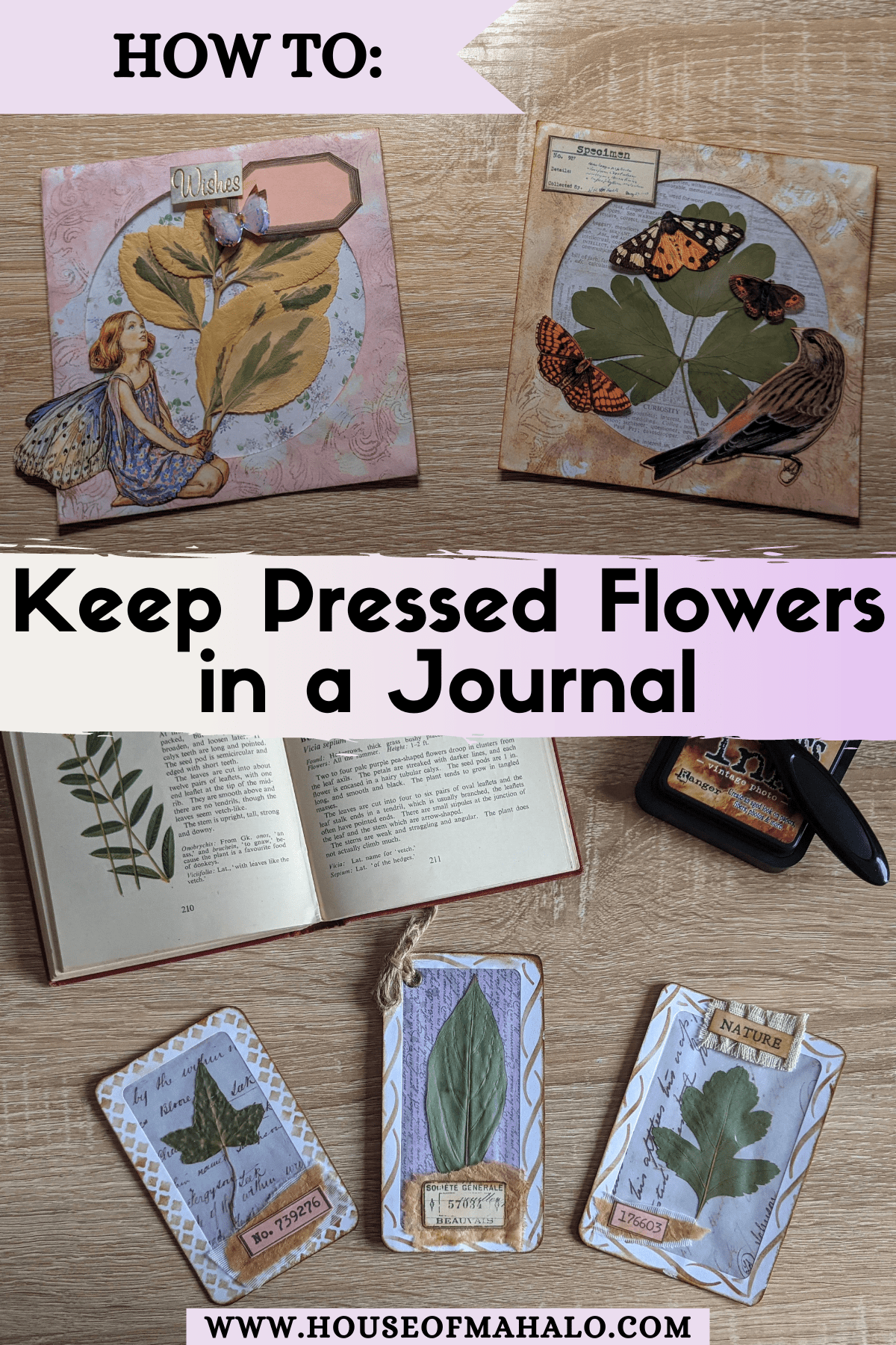 How I add dried leaves/flowers to my journal (steps in the comments!) :  r/Journaling