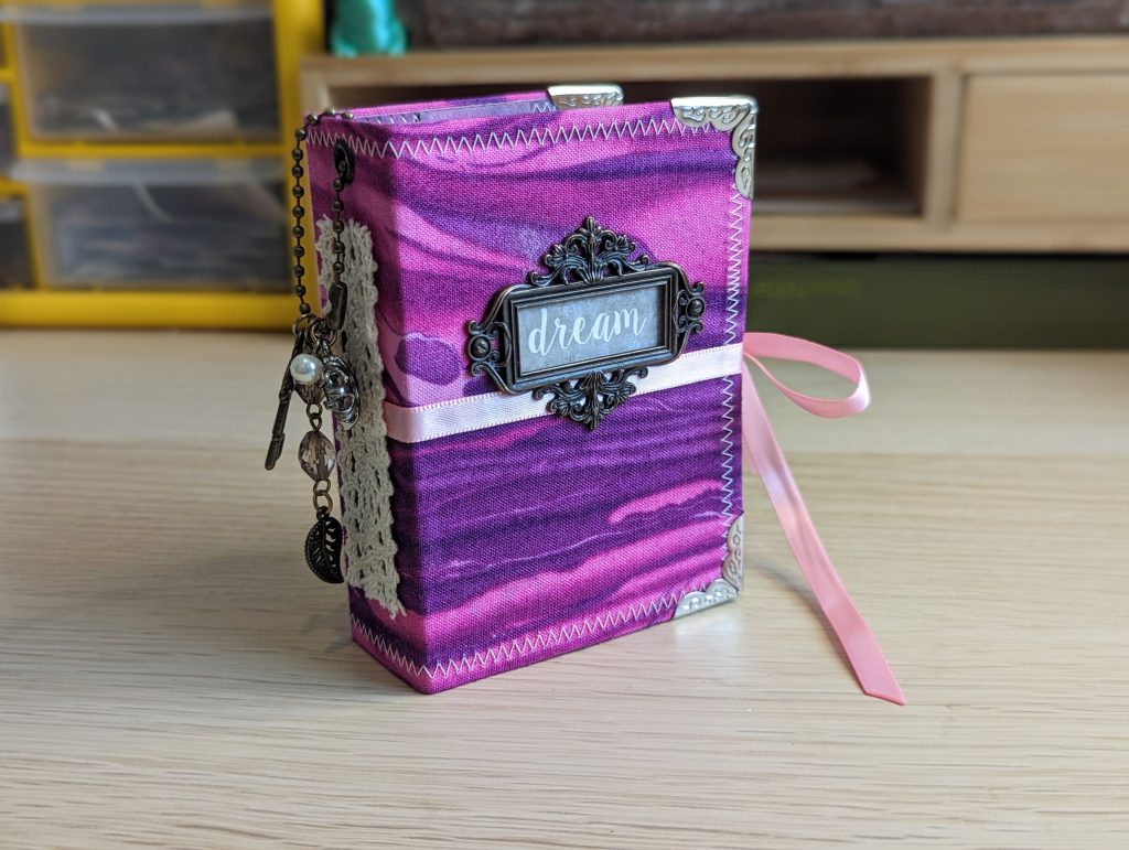 Mini junk journal made from packaging