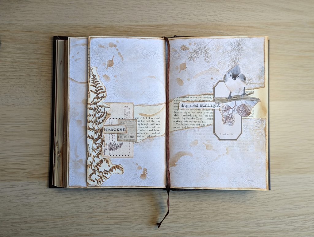 1 Theme - 28 Collages: A Flip Through of My Altered Book Collage Journal 