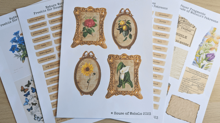 free junk journal printables from my Patreon site