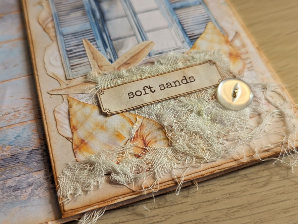 Close up of my beach junk journal