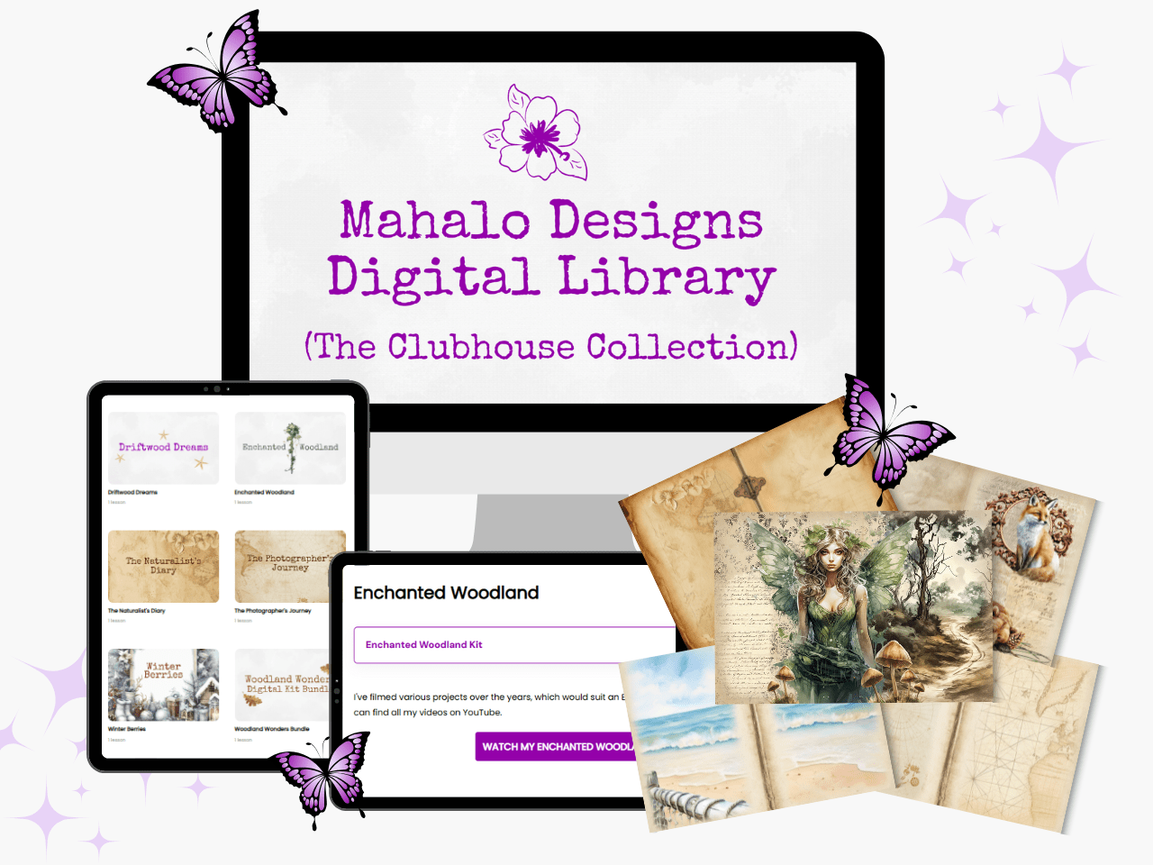 Mockup - Mahalo Designs Digital Library (The Clubhouse Collection)