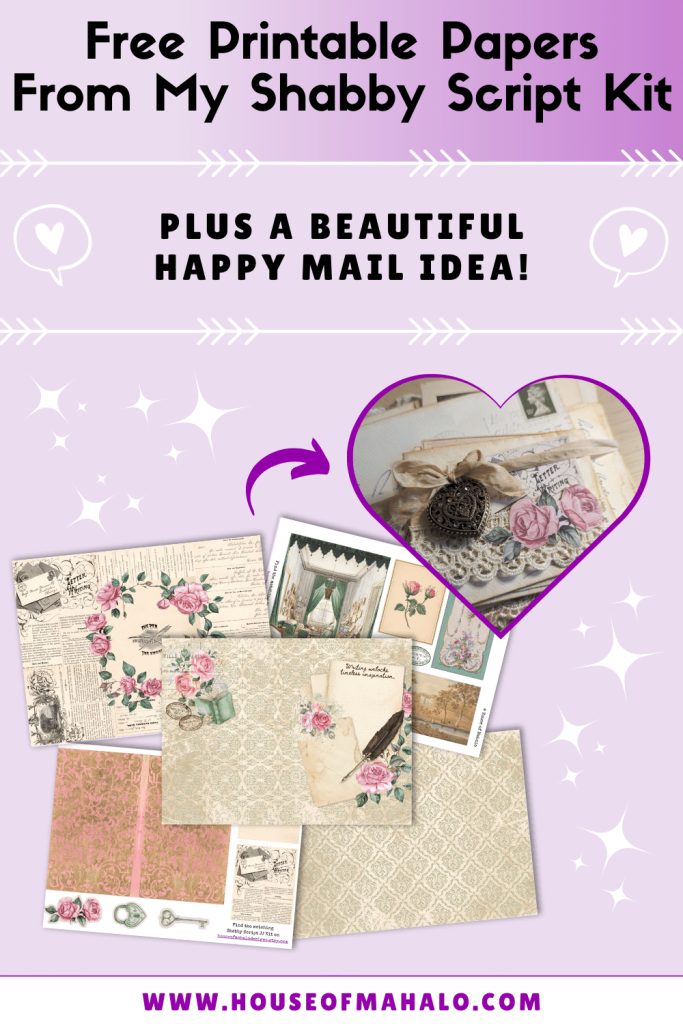 Free Shabby Papers & A Dreamy Envelope Project