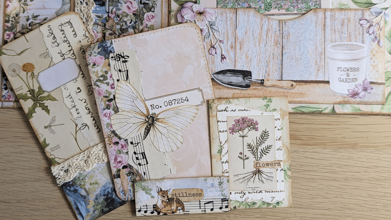In The Garden - Making More Junk Journal Ephemera From Packaging