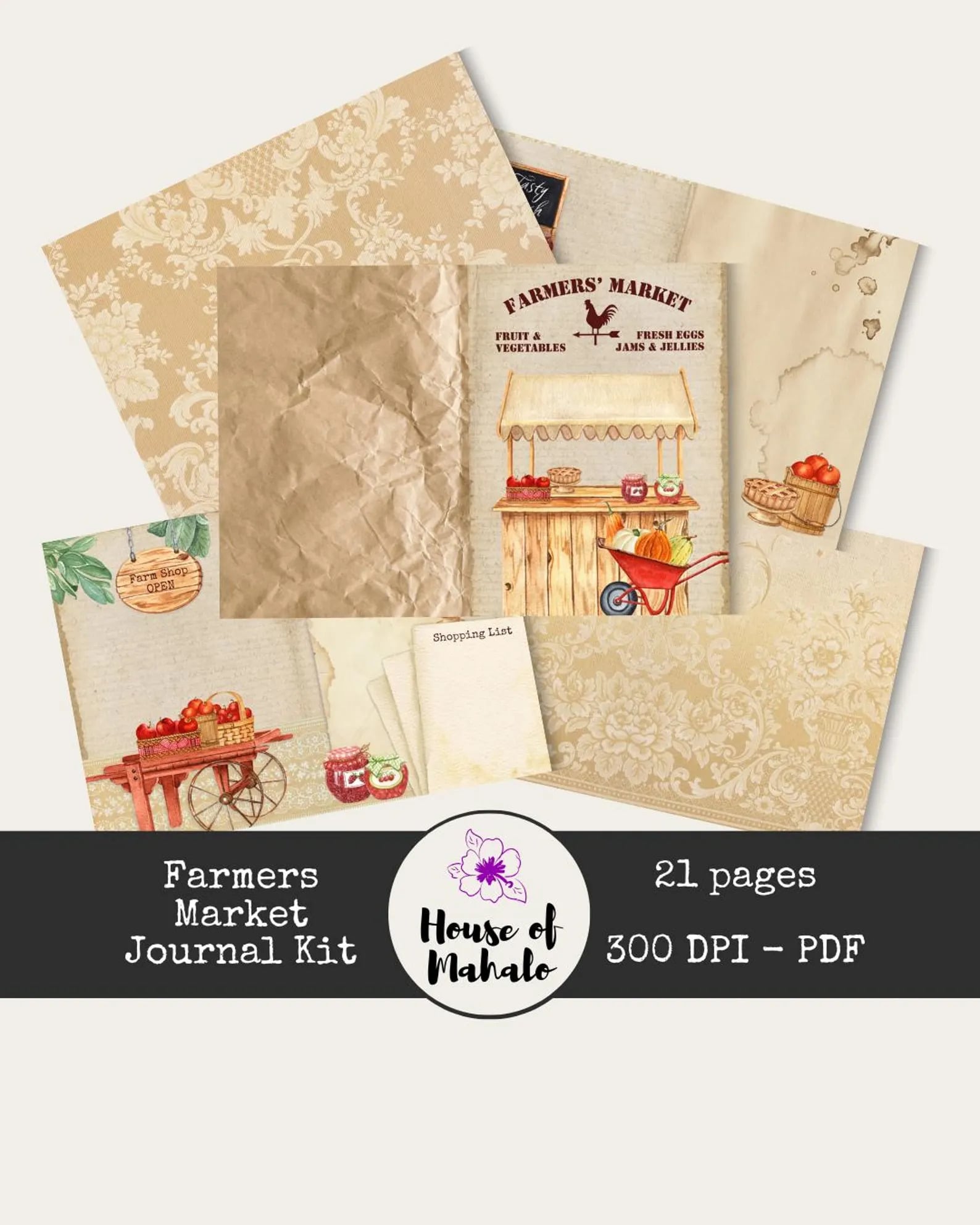 Farmers Market Journal Kit from House of Mahalo