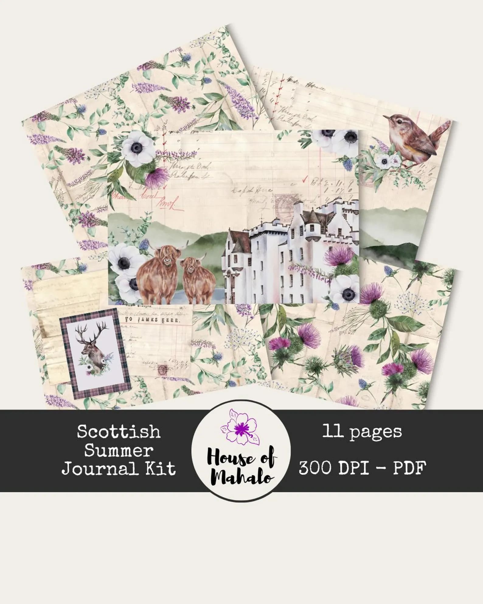 Scottish Summer Journal Kit from House of Mahalo
