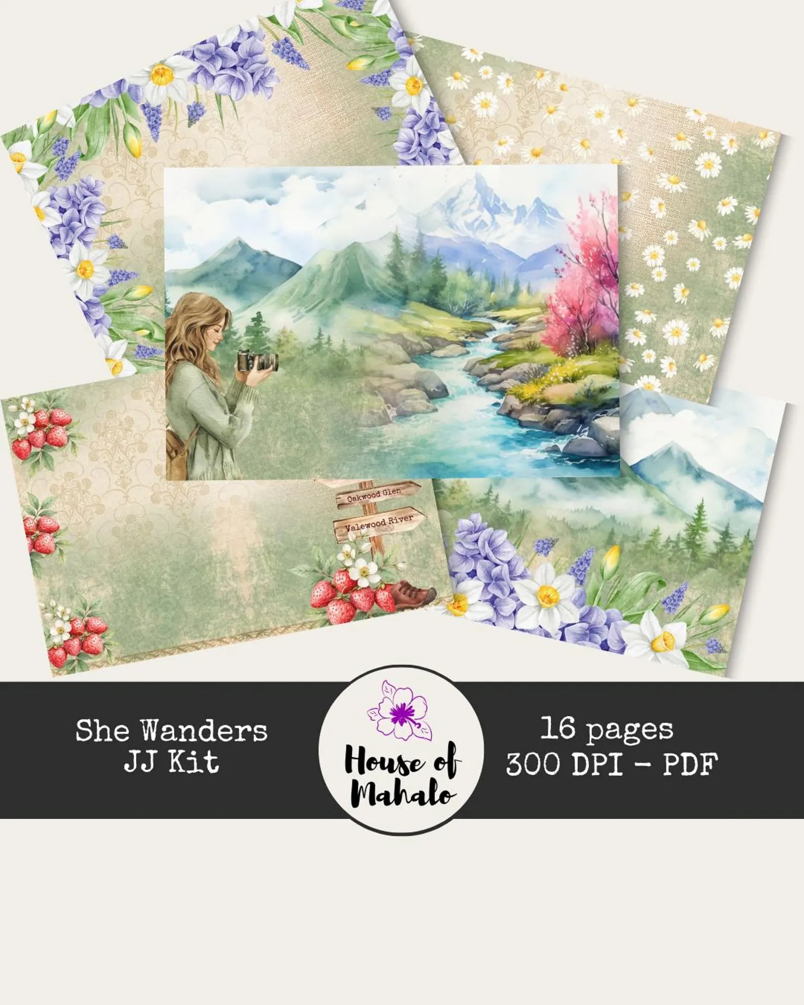 She Wanders Journal Pages from House of Mahalo